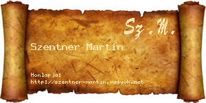 Szentner Martin névjegykártya